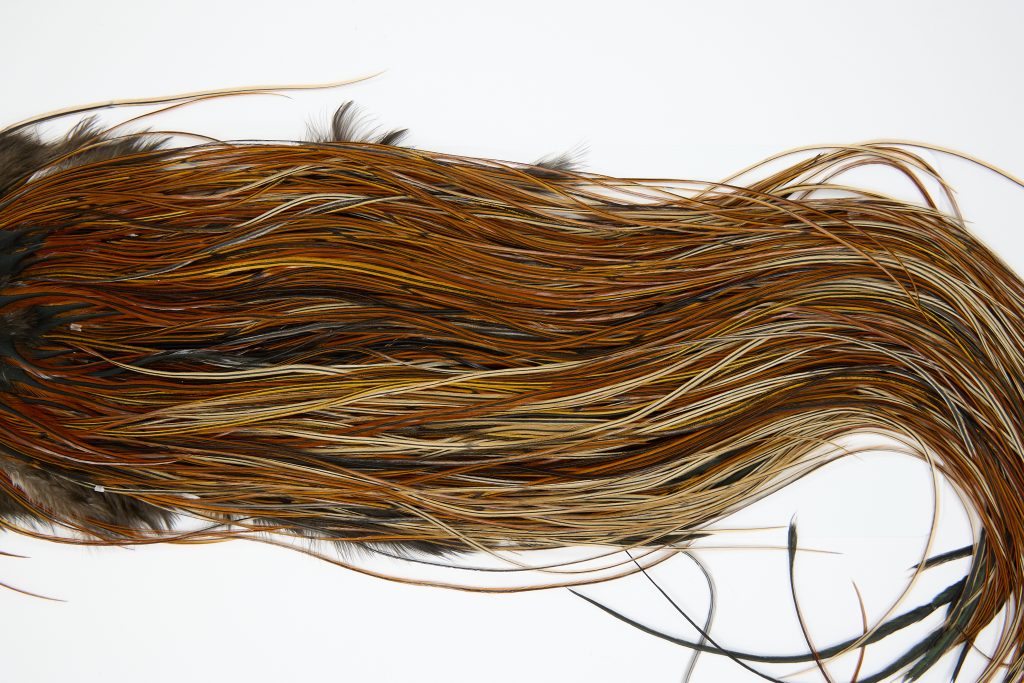 11390 JimsFlyCo Dry Fly Hackle Rhodium Rooster Saddle Furnace Ties Size 18-20