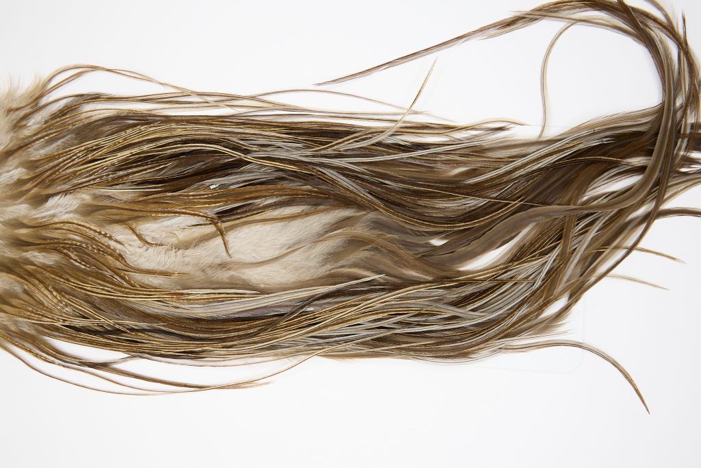 11420 JimsFlyCo Dry Fly Hackle Grade 2 Rooster Saddle Medium Dun Ties Size 12-14