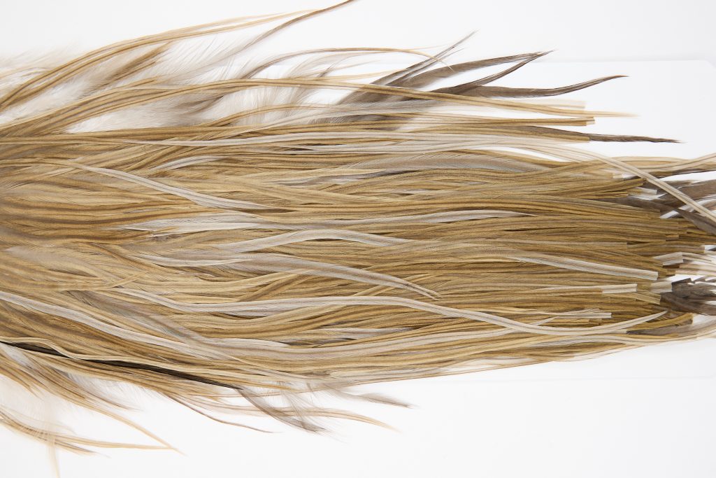 11421 JimsFlyCo Dry Fly Hackle Grade 2 Rooster Saddle Medium Dun Ties Size 12-14