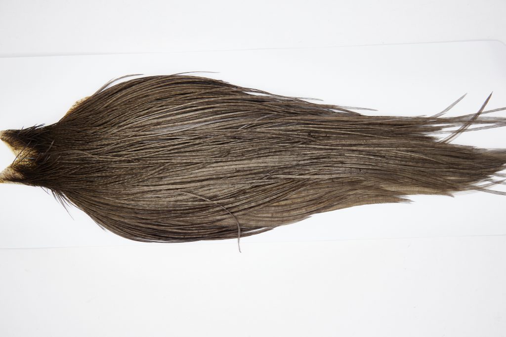 11442 JimsFlyCo Dry Fly Hackle Rhodium Rooster Cape Grey Dun Ties Size 10-22