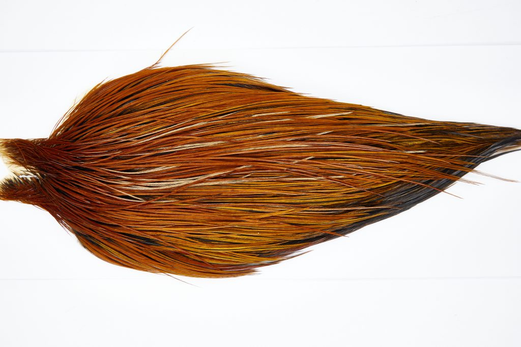 11464 JimsFlyCo Dry Fly Hackle Grade 2 Rooster Cape Brown Ties Size 10-20