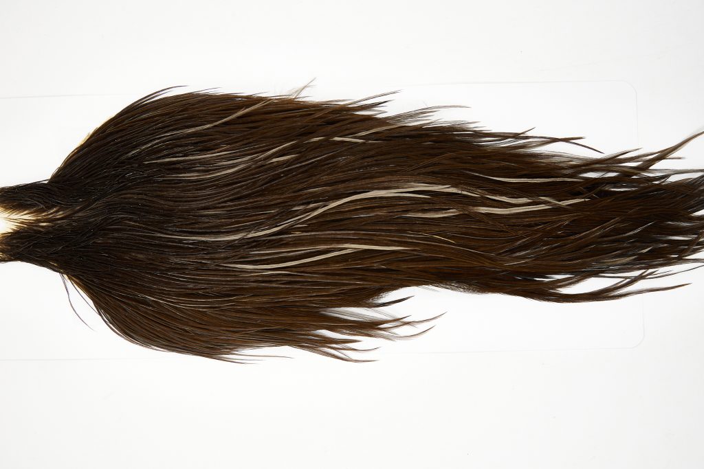 11592 Beaverkill Dry Fly Hackle Rooster Saddle Dark Brown Dun Ties Size 8-22