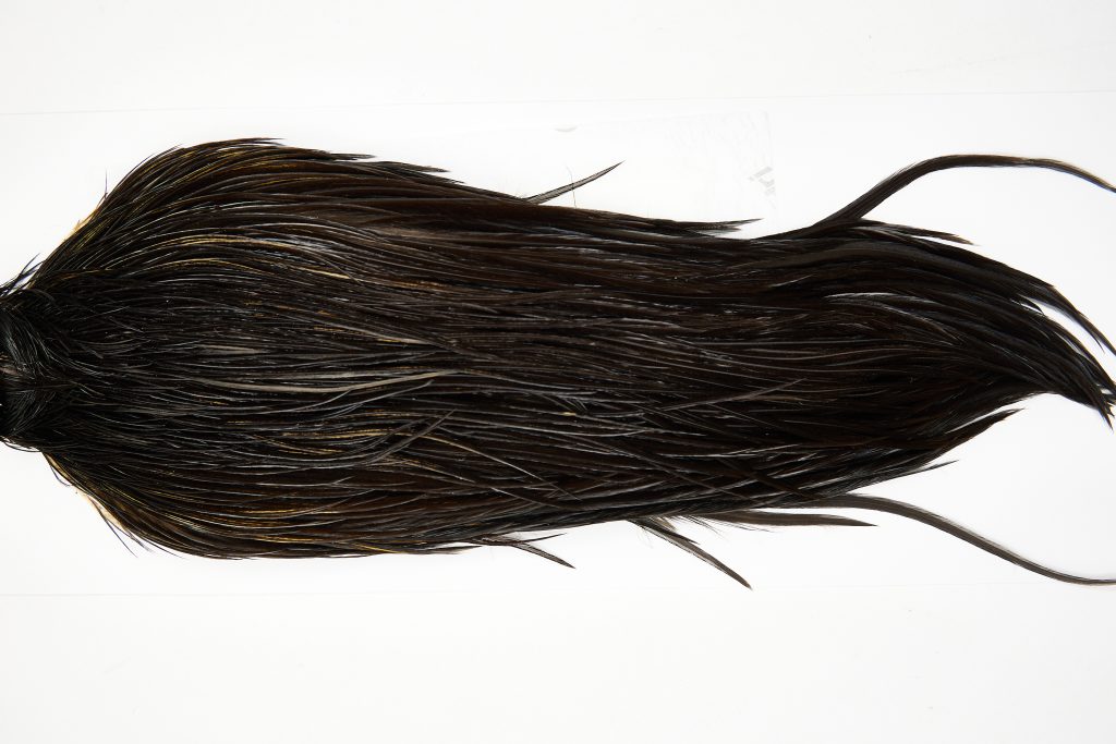 11593 Beaverkill Dry Fly Hackle Rooster Saddle Dark Brown Dun Ties Size 6-22