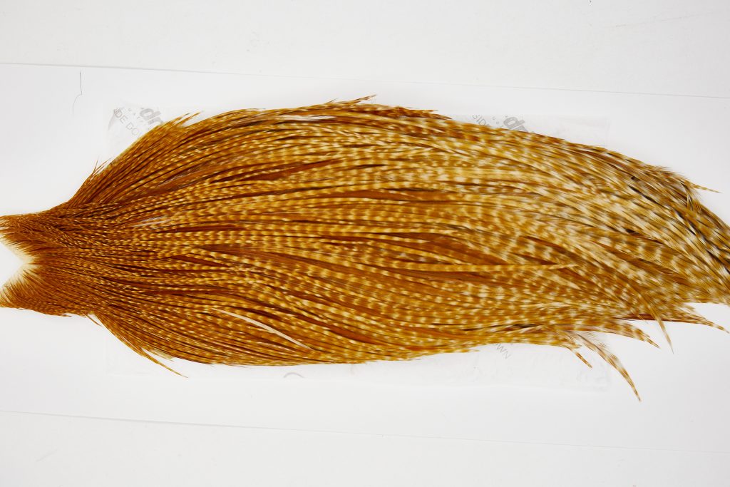 11600 Beaverkill Dry Fly Hackle Rooster Saddle Barred Ginger Ties Size 8-22