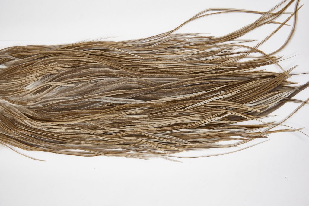 11640 Beaverkill Dry Fly Hackle Rooster Saddle Medium Grey Dun Ties Size 12-14