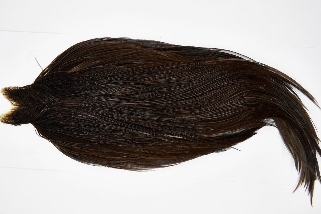 11673 JimsFlyCo Dry Fly Hackle Grade 1 Rooster Cape Dark Dun Ties Size 8-22