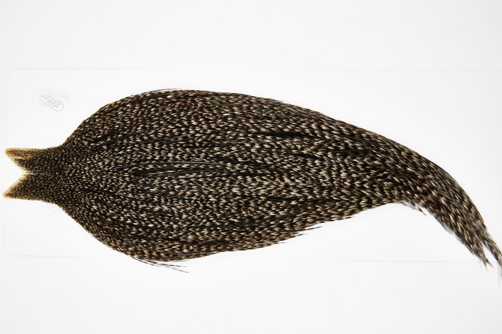 11693 JimsFlyCo Dry Fly Hackle Grade 3 Rooster Cape Grizzly Dun Variant Ties Size 10-22