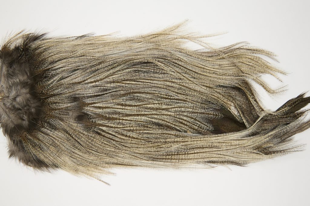 11725 Coq De Leon Dry Fly Hackle Silver Grade Rooster Saddle Cream Badger Ties Size NA