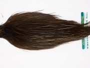11742 Hebert Dry Fly Hackle Gold Grade Rooster Cape Dark Brown Dun Ties Size 8-22