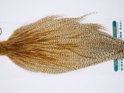 11747 Hebert Dry Fly Hackle Silver Grade Rooster Cape Medium Barred Ginger Ties Size 8-22