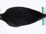 11748 Hebert Dry Fly Hackle Silver Grade Rooster Cape Black Ties Size 10-22