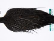 11749 Hebert Dry Fly Hackle Silver Grade Rooster Cape Black Ties Size 8-22