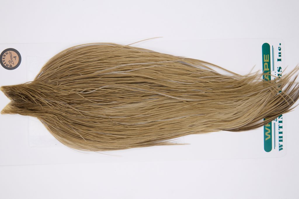 11783 Hebert Dry Fly Hackle Bronze Grade Rooster Cape Medium Brown Dun Ties Size 8-22