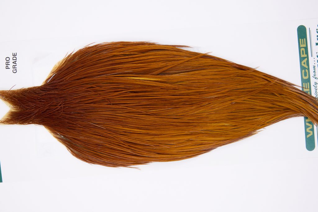 11800 Hebert Dry Fly Hackle Pro Grade Rooster Cape Medium Brown Ties Size 8-22