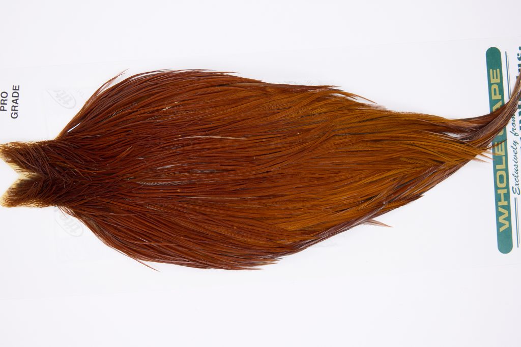 11819 Hebert Dry Fly Hackle Pro Grade Rooster Cape Medium Brown Ties Size 8-20