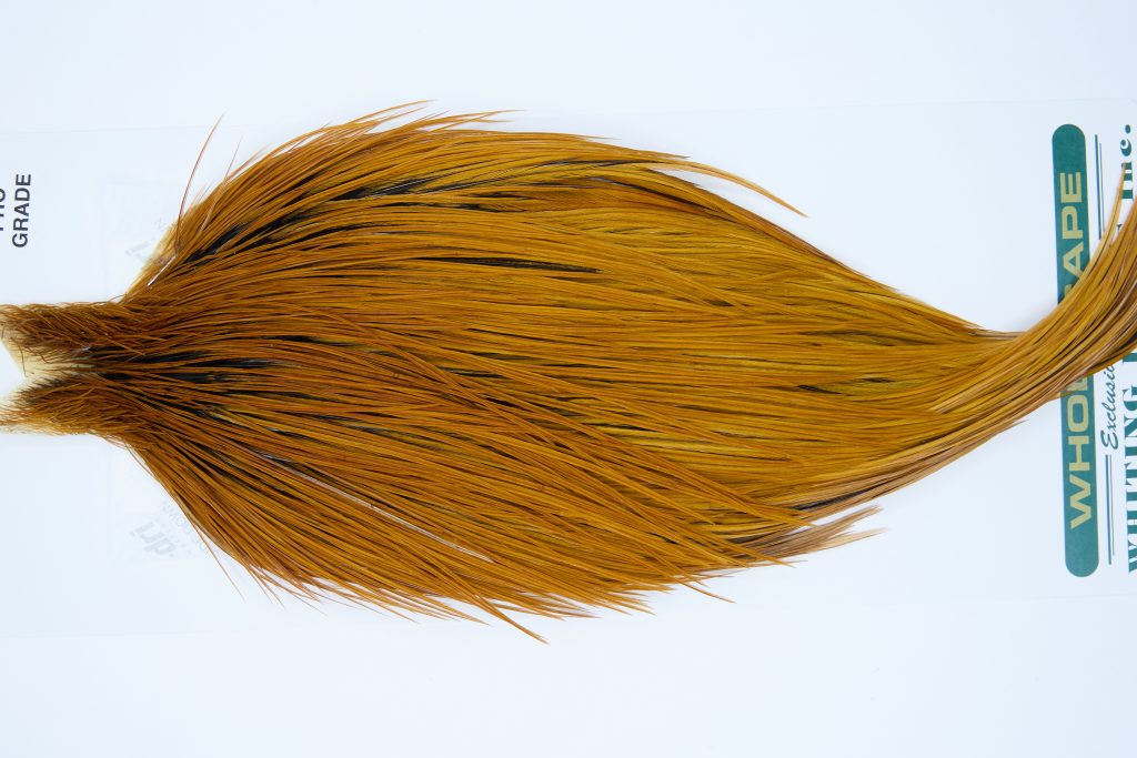 11846 Hebert Dry Fly Hackle Pro Grade Rooster Cape Light Brown Ties Size 10-24