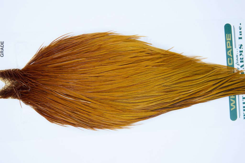 11848 Hebert Dry Fly Hackle Pro Grade Rooster Cape Light Brown Ties Size 8-20