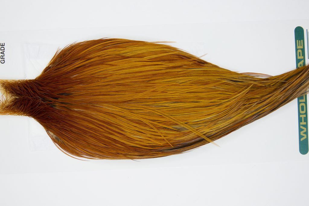 11852 Hebert Dry Fly Hackle Pro Grade Rooster Cape Light Brown Ties Size 8-20