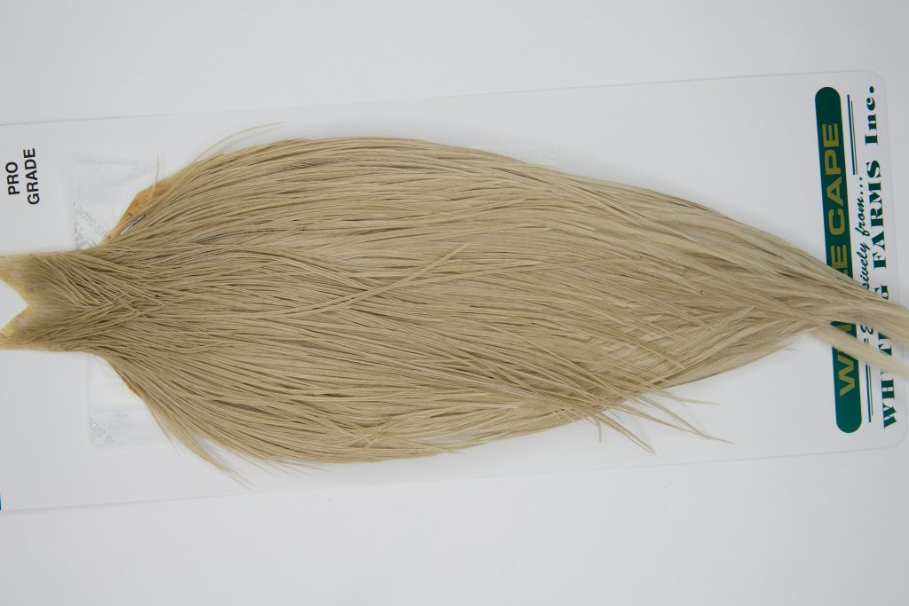 11905 Hebert Dry Fly Hackle Pro Grade Rooster Cape Pale Watery Dun Ties Size 8-22