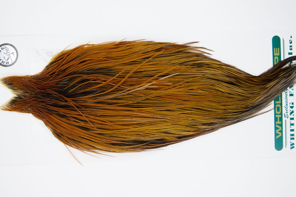 11909 Hebert Dry Fly Hackle Silver Grade Rooster Cape Furnace Ties Size 10-24