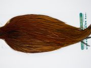 11917 Hebert Dry Fly Hackle Silver Grade Rooster Cape Medium Brown Ties Size 12-22