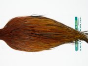 11919 Hebert Dry Fly Hackle Silver Grade Rooster Cape Medium Brown Ties Size 12-24