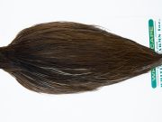 11929 Hebert Dry Fly Hackle Silver Grade Rooster Cape Dark Brown Dun Ties Size 10-22