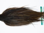 11933 Hebert Dry Fly Hackle Silver Grade Rooster Cape Dark Brown Dun Ties Size 10-24