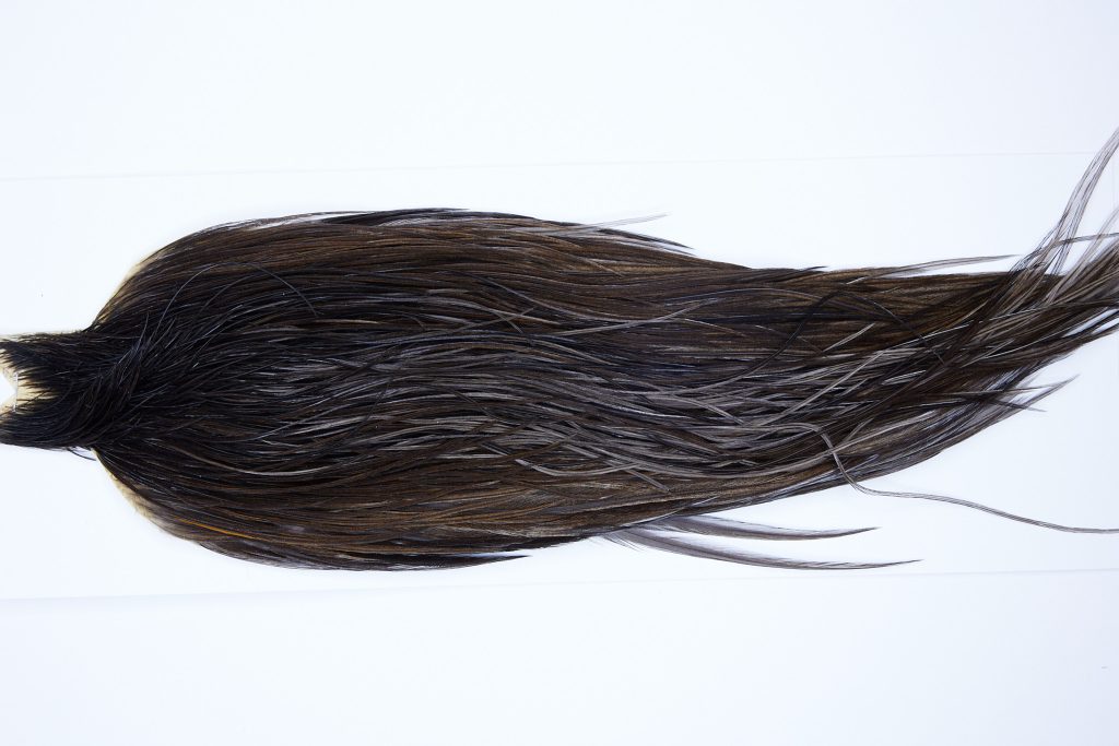 9848a JimsFlyCo Dry Fly Hackle Rhodium Rooster Cape Brown Dun Ties Size 10-20