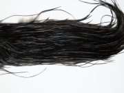 11958 Hebert Dry Fly Hackle Gold Grade Rooster Saddle Black Ties Size 14-16