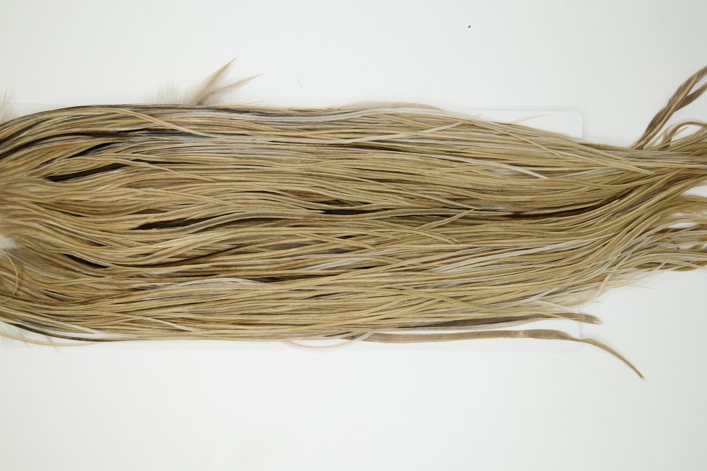 11961 Hebert Dry Fly Hackle Gold Grade Rooster Saddle Brown Grey Dun Ties Size 12-14