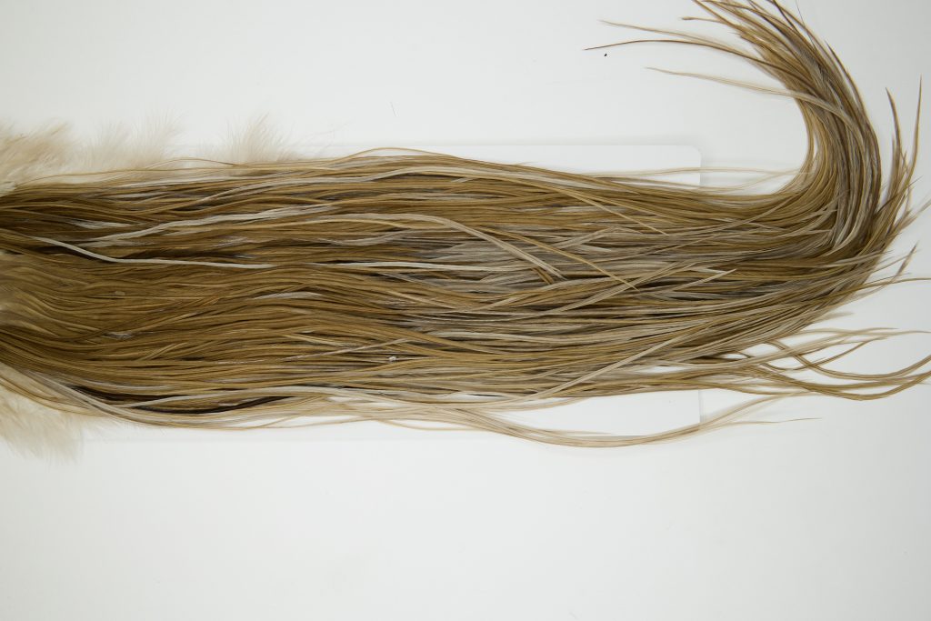 11962 Hebert Dry Fly Hackle Gold Grade Rooster Saddle Brown Grey Dun Ties Size 12-16