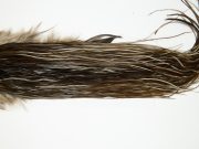 11963 Hebert Dry Fly Hackle Gold Grade Rooster Saddle Dark Brown Dun Ties Size 14-16