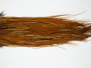 11975 Hebert Dry Fly Hackle Silver Grade Rooster Saddle Light Brown Ties Size 16-18