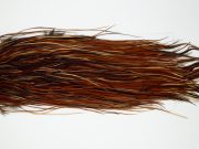 11982 Hebert Dry Fly Hackle Silver Grade Rooster Saddle Medium Brown Ties Size 14-18