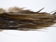 12000 Hebert Dry Fly Hackle Silver Grade Rooster Saddle Dark Brown Dun Ties Size 14-16