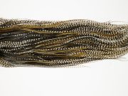 12034 Hebert Dry Fly Hackle Silver Grade Rooster Saddle Grizzly Variant Ties Size 12-14