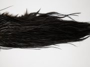 12051 Hebert Dry Fly Hackle Bronze Grade Rooster Saddle Black Ties Size 12-16