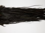 12052a Hebert Dry Fly Hackle Bronze Grade Rooster Saddle Black Ties Size 12-14