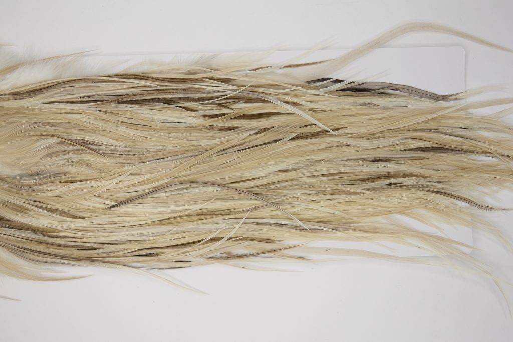 12055 Hebert Dry Fly Hackle Bronze Grade Rooster Saddle Pale Watery Dun Ties Size 12-14