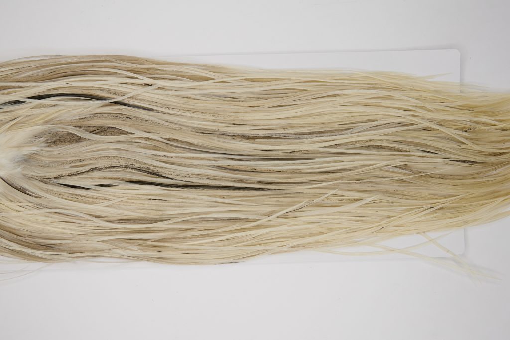 12056 Hebert Dry Fly Hackle Bronze Grade Rooster Saddle Pale Watery Dun Ties Size 14-16