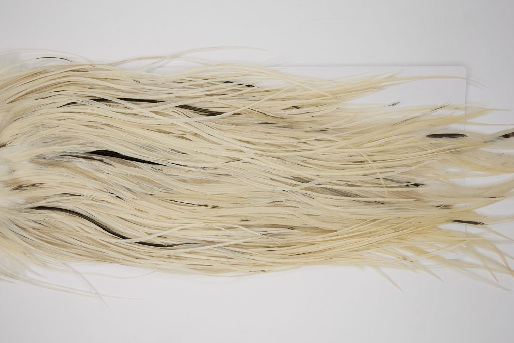 12059 Hebert Dry Fly Hackle Bronze Grade Rooster Saddle Pale Watery Dun Ties Size 12-16