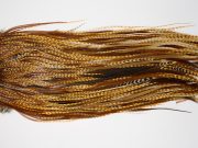 12066 Hebert Dry Fly Hackle Pro Grade Rooster Saddle Barred Dark Ginger Ties Size 12-16