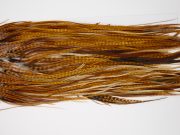 12067 Hebert Dry Fly Hackle Pro Grade Rooster Saddle Barred Dark Ginger Ties Size 14-16