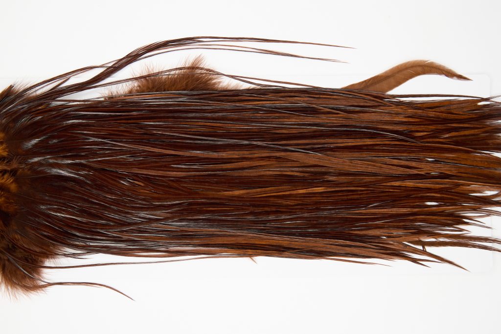 12086 Hebert Dry Fly Hackle Pro Grade Rooster Saddle Coachman Brown Ties Size 12-16