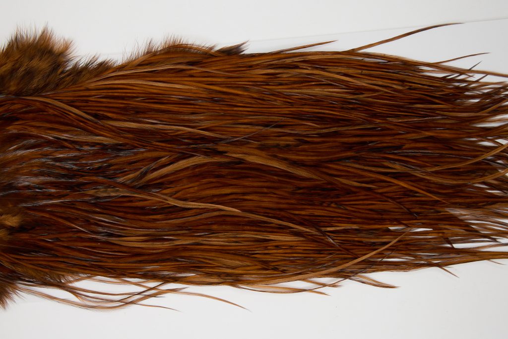 12094 Hebert Dry Fly Hackle Pro Grade Rooster Saddle Coachman Brown Ties Size 12-18