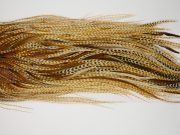 12103 Hebert Dry Fly Hackle Pro Grade Rooster Saddle Medium Barred Ginger Ties Size 12-18