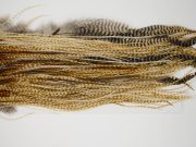 12104 Hebert Dry Fly Hackle Pro Grade Rooster Saddle Medium Barred Ginger Ties Size 12-16