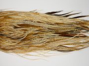 12105 Hebert Dry Fly Hackle Pro Grade Rooster Saddle Medium Barred Ginger Ties Size 12-16