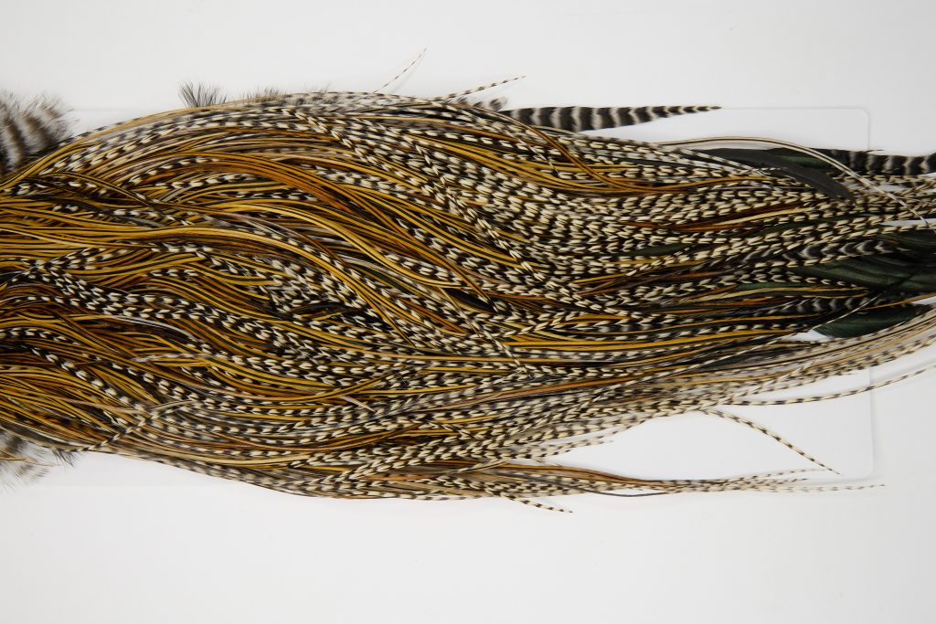 12125 Hebert Dry Fly Hackle Pro Grade Rooster Saddle Grizzly Variant Ties Size 14-18